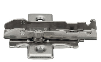 Mounting Plate Cruciform 4 Point Fixing Hospa Screw Fixing for Tiomos Click On System Hinges Height adjustment via worm gear Height 0 mm