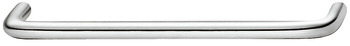 D Pull Handle Steel Polished Chrome D8x30mm 96mm Fixing Centres