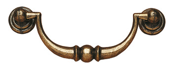 Risle Drop Handle Zinc Alloy Antique Brass 96mm Fixing Centres