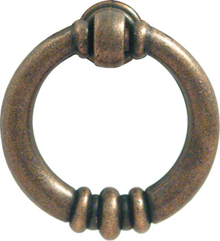 Drop Ring Handle Zinc Alloy Antique Brass D38mm