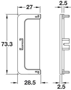 Gola System C+ Profile Trim Caps (Pr) Plastic Brz