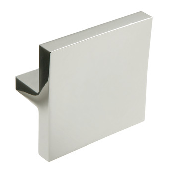 Amber Knob Zinc Alloy Polished Chrome 32mm Fixing Centres