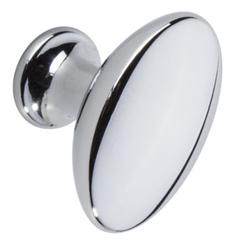 Pearl Knob Zinc Alloy Polished Chrome 28x18x22mm