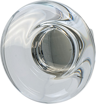 Glacio Knob Zinc/Gls Clr/Nickel D44x25mm