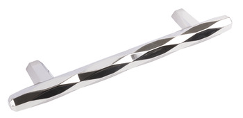 Steel.Vincent Pull Zinc Alloy Polished Nickel 128mm Fixing Centres