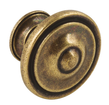 Albano Knob Zinc Alloy Antique Brass D30x23mm