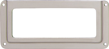 Label Frame Steel Sat Nickel Plt 69x35x2mm