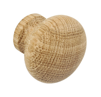 Turned EndGrain Knob Unfin Oak D44x38mm