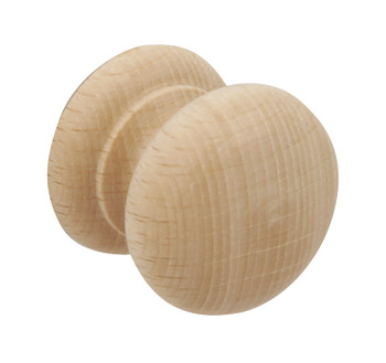 Turned EndGrain Knob Unfin Oak D34x31mm