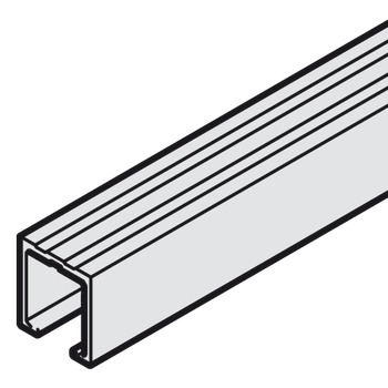 Slido F-Li21 Top Trk Sgl SF 2.5m Anodised Silver