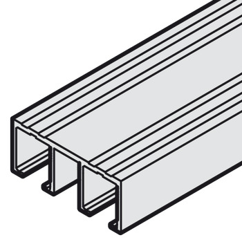 Slido F-Li21 Top Trk Dbl SF 3.5m Anodised Silver