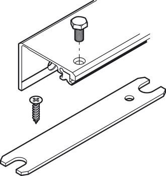 Hawa Concepta Con Bracket/Wood Sgl 650mm Anodised