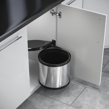 Hailo Mono SO 400 Bin Hinged 12L Stainless Steel