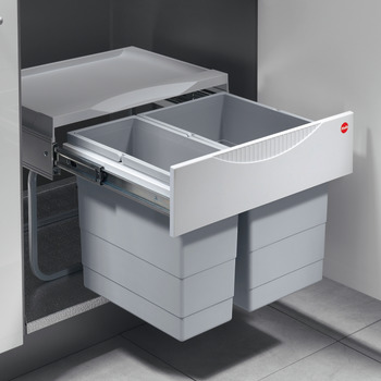 Hailo Tandem 500 Bin 18+12L Lt Grey 502.70.213