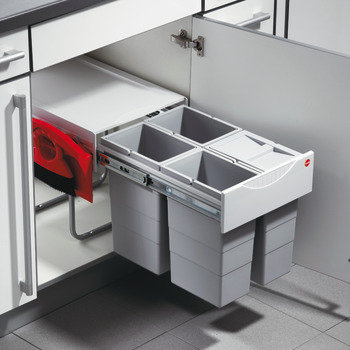 Hailo Tandem 400 Bin 4x10L Lt Grey