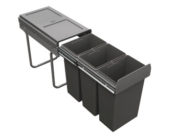 Tek PO 300 Bin Hinged 3x10L Dark Grey