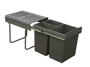 Tek PO 400 Bin Hinged 2x10+20L Dark Grey
