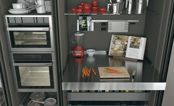 OPLA PO WithT w Shelf 40kg 900mm Steel/Anodised