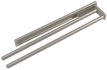 Towel Rail 2-Arm 460mm Aluminium/Plastic Silver Ano
