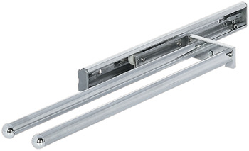 Towel Rail 2-Arm 340mm Aluminium/Plastic Silver Ano