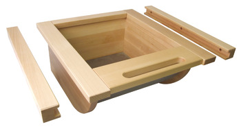 PO Veg Basket Set 600mm Lacq Oak/Steel Steel 540.51.405