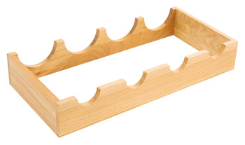 Wine Rack 4 Btl 75x460x218mm Oak/Clr