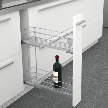 Hafele PO 2-Tier 150mm Full LH Chrome Wire