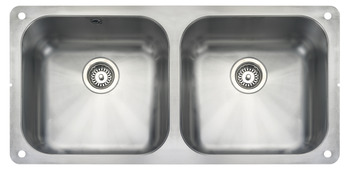Rectangle Atl.Classic UB4040 2.0B Sink UH Stainless Steel