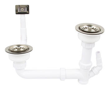 Rectangle WKIT22/ Waste Kit Dbl Polished Chrome