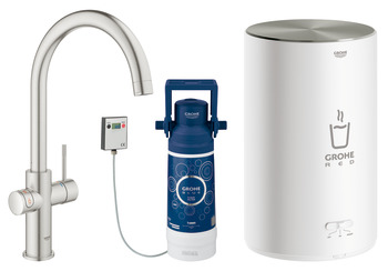Grohe Red 2.0 Duo 3L Instant C-Tap Brushed Stainless Steel