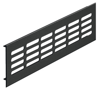 Ventilation Grille Rectangle 60x400mm Aluminium Black 9005