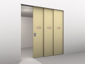 Fitting Set Add-On System for Sliding Interior Doors Hawa-Telescopic 80/3 Top hung system For 3 doors 940.81.008