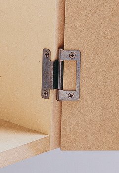 Flush Hinge Cranked for 15-19 mm Door Thickness Steel Ideal for caravans and mobile homes Electro brassed 351.95.549
