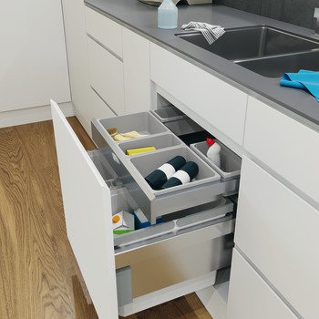 Waste Bin System Vauth-Sagel VS ENVI Drawer For cabinet width 600 mm silver 503.16.973