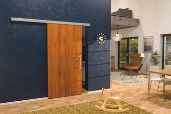 Complete Set for 1 Door for Sliding Interior Doors Slido D-Line11 Top hung system Slido D-Line11 40-P with soft close 940.42.501