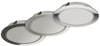 LED Downlight 12 V Ø 65 mm Rated IP20 Packed Set Loox LED 2047 Stainless steel coloured cool white 4000 K 833.88.761