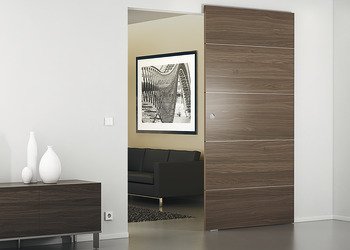 Complete Set for 1 Sliding Interior Door Slido D-Line43 80M Top hung system Rail length 1100 mm 940.59.008