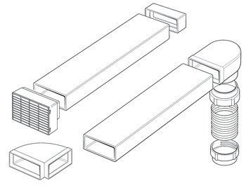 Smeg SP150FLAT Ducting Kit Comprehensive 536.84.991