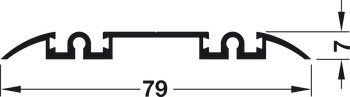 Bottom Track Double for Sliding Aluminium Framed Doors Aluflex 80 Bottom rolling system Length 3000 mm 403.58.930