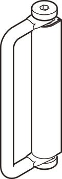 Handle for Folding Patio Doors Slido Fold 100-U Top hung end folding system Satin finish 943.32.205
