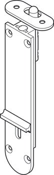 Flush Drop Bolt Inward Opening Top Mounting for Folding Patio Doors Slido Fold 100-U Top hung end folding system Length 190 mm without lock satin finish 943.32.089
