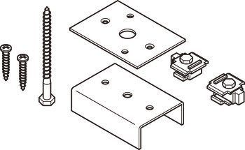 Jointing Fitting Set for Sliding Interior Pocket Doors Pocket Hideaway For use with 2 Pocket Hideaway door sets Jointing fitting set 940.58.020