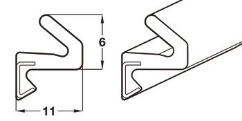 HafeleFld 100U Frm PerimeterSeal 15m Wht 943.32.060