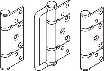 Hinge Handle Set Offset for Folding Patio Doors Slido Fold 100-U Top hung end folding system Gold finish 943.32.076
