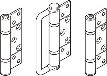 Hinge Handle Set for Folding Patio Doors Slido Fold 100-U Top hung end folding system Satin finish 943.32.074