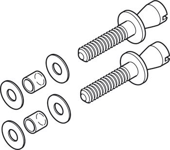 Fixing Set to Convert Back to Back Fixing Pull Handles to Glass Door Fixing For Ø 19 mm pull handle M8 fixing bolts 909.00.900