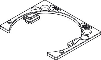 Linear Adaptor Plate for Tiomos Flap Hinge Tiomos Night - Anthracite 348.78.341