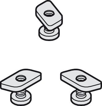 Hawa Junior 40 Track Fixing Set Glv Steel 940.40.099