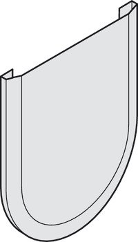 Patch Assembly Cover Plates for Sliding Glass Interior Doors Hawa-Junior Top hung system Stainless steel finish 940.40.023