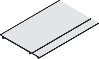 Protective Cover Profile for Sliding Glass Interior Doors Hawa-Porta 100 GWF Top hung system Length 2000 mm 941.00.207